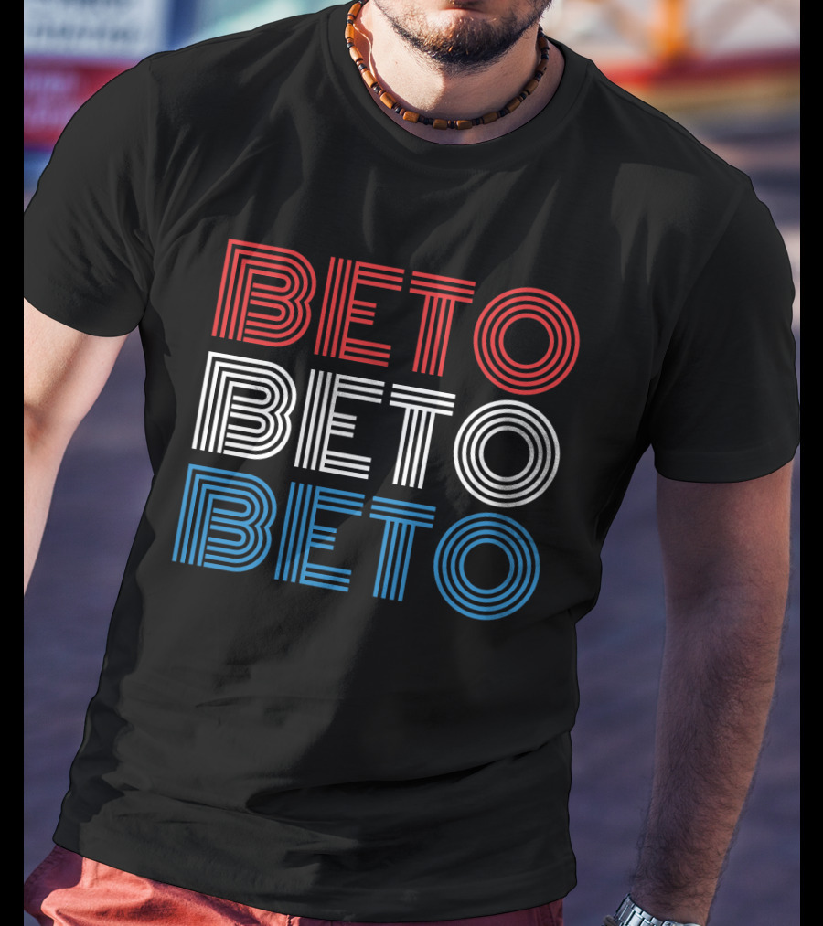 Beto Red White Blue Election Campaign Retro Stripes T-Shirt