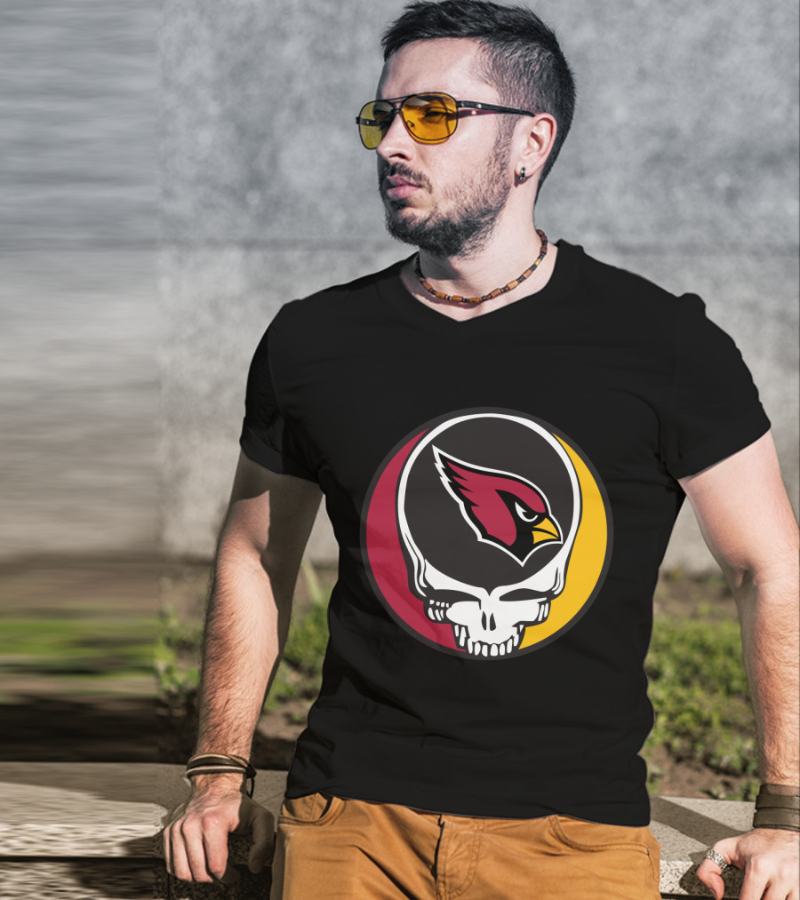 Grateful Dead Arizona Cardinals Skull T-Shirt