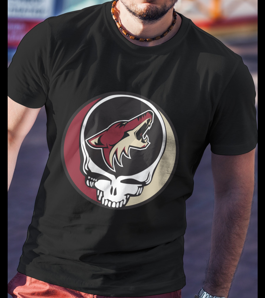 Grateful Dead Arizona Coyotes Logo Skull T-Shirt