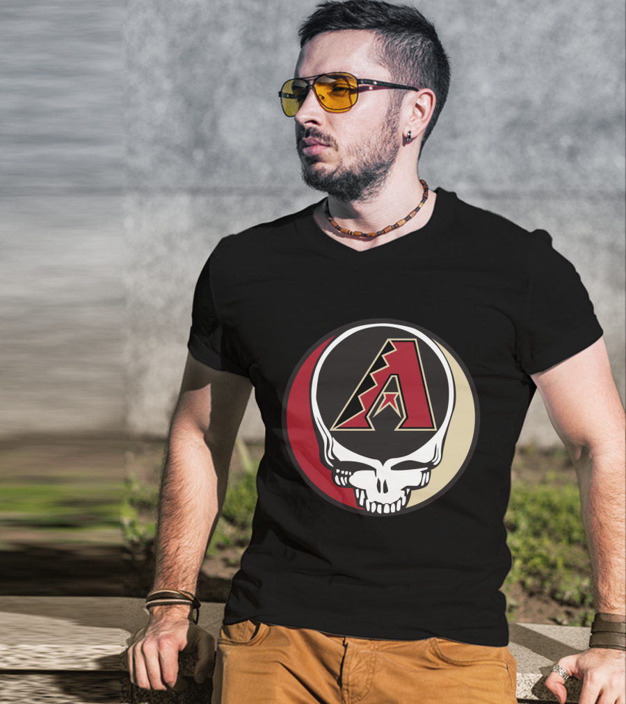 Arizona Diamondbacks Grateful Dead Skull Design For Fans T-Shirt