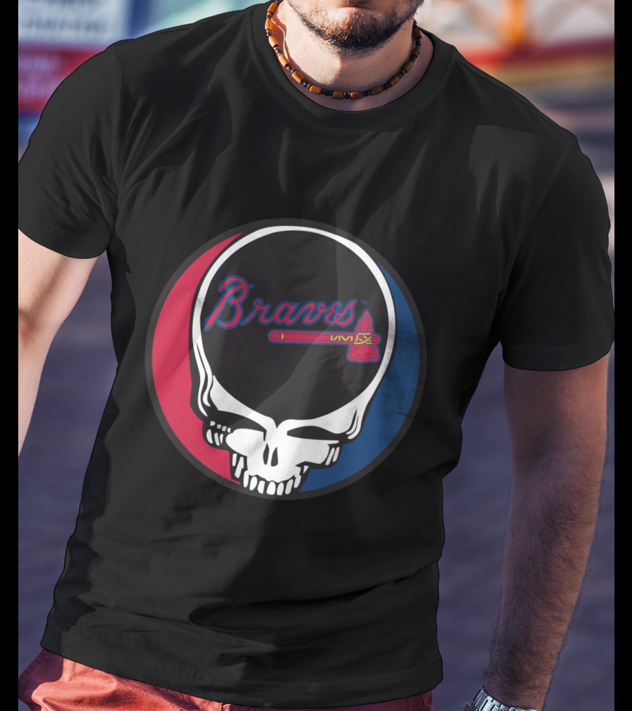 Braves And Grateful Dead Iconic Skull Logo Mashup T-Shirt