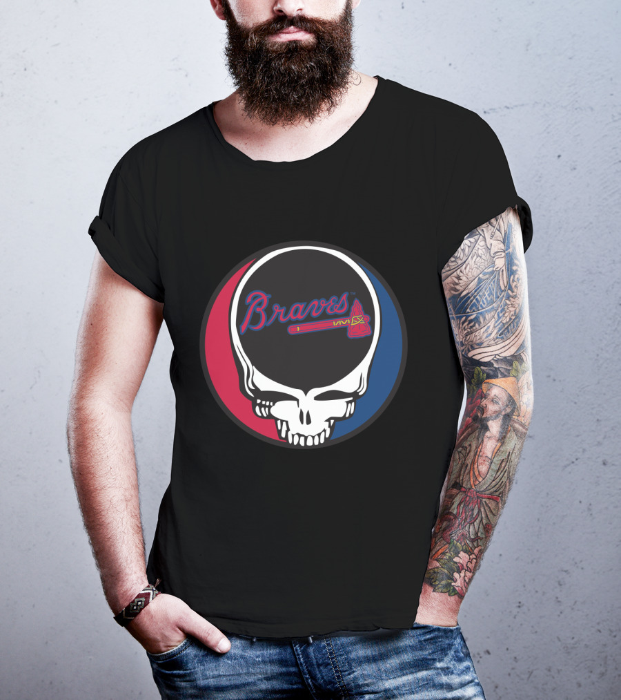 Braves And Grateful Dead Iconic Skull Logo Mashup T-Shirt
