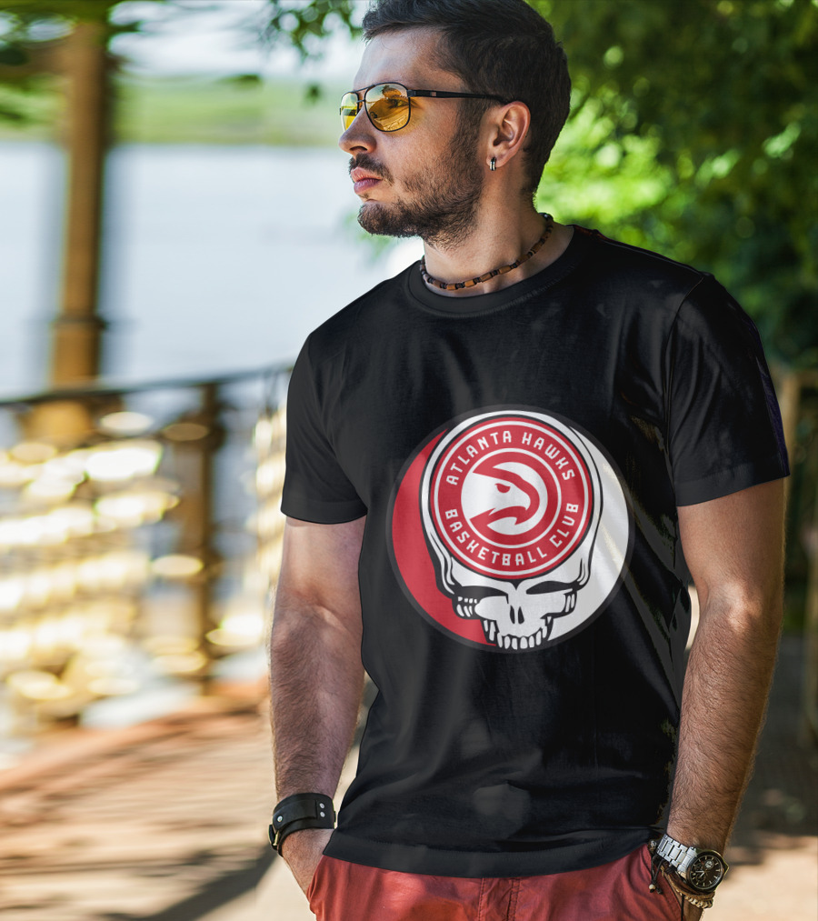 Atlanta Hawks Basketball Club Grateful Dead Skull T-Shirt