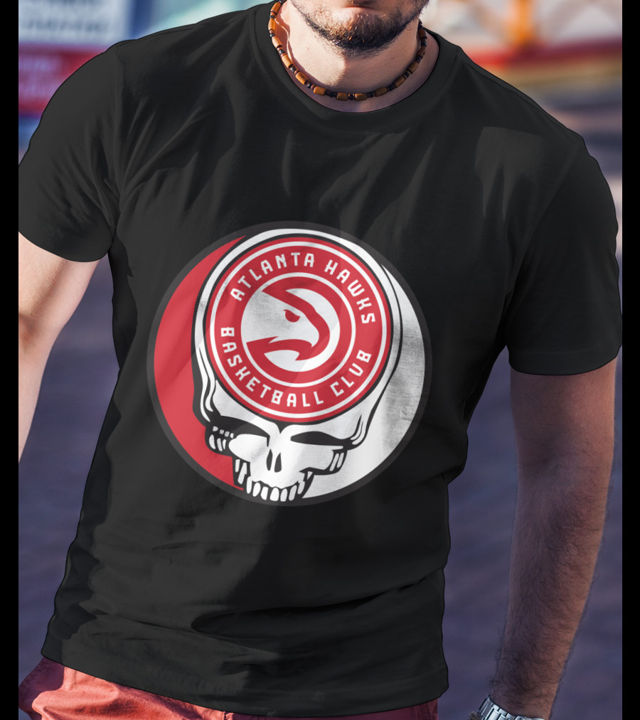Atlanta Hawks Basketball Club Grateful Dead Skull T-Shirt