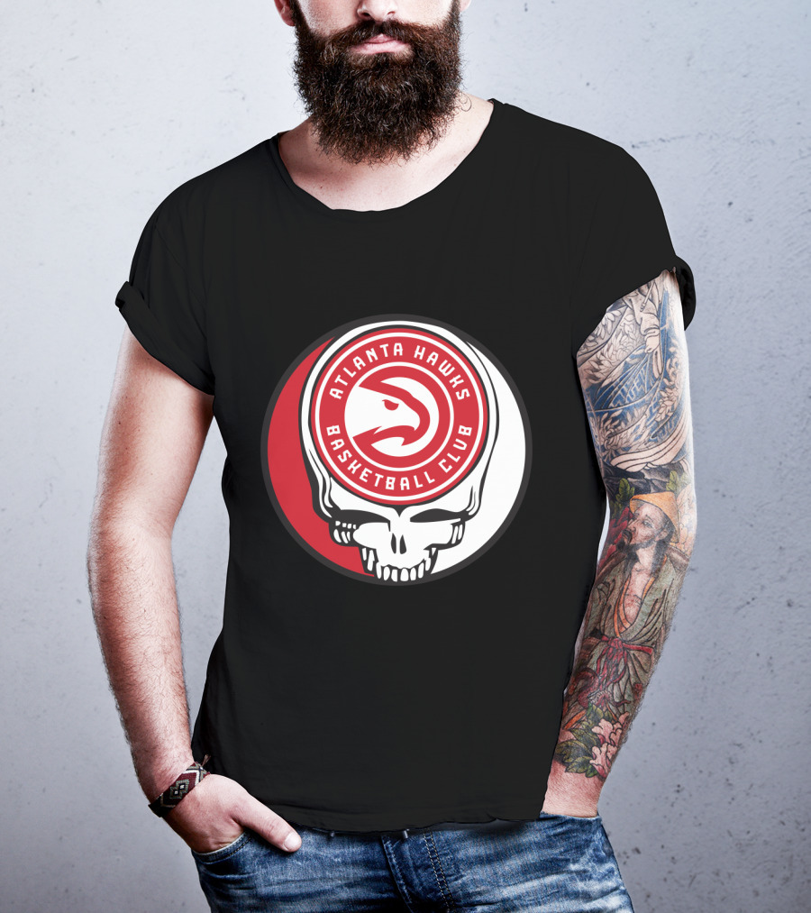 Atlanta Hawks Basketball Club Grateful Dead Skull T-Shirt
