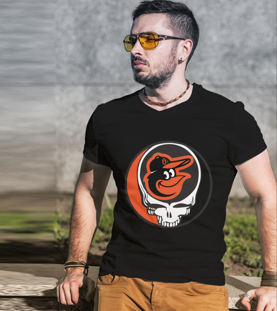Grateful Dead Steal Your Face Baltimore Orioles Mashup T-Shirt