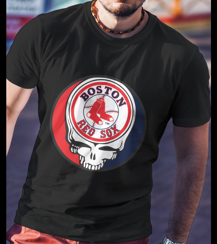 Boston Red Sox Skull Logo Grateful Dead Fans Baseball Teams T-Shirt