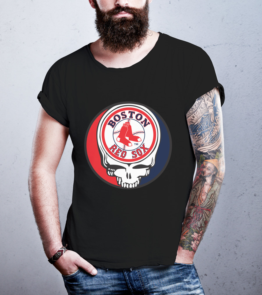 Boston Red Sox Skull Logo Grateful Dead Fans Baseball Teams T-Shirt