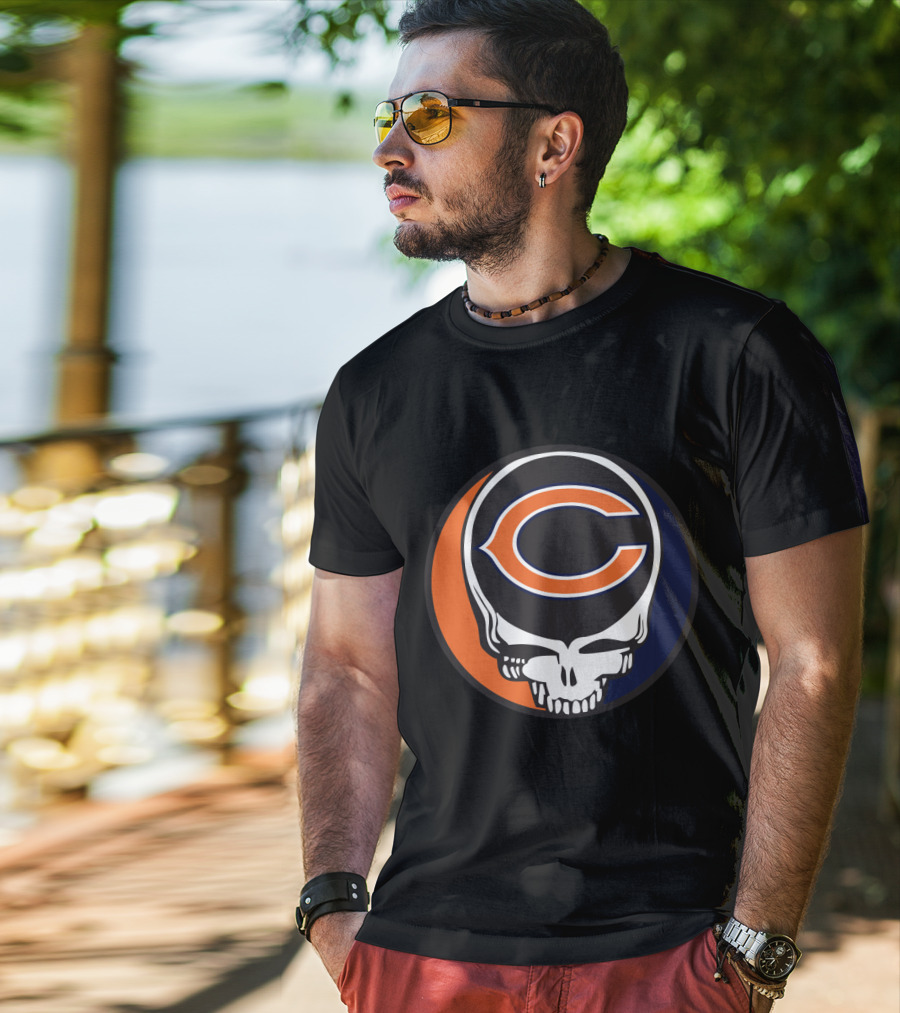 Grateful Dead Chicago Bears Skull T-Shirt