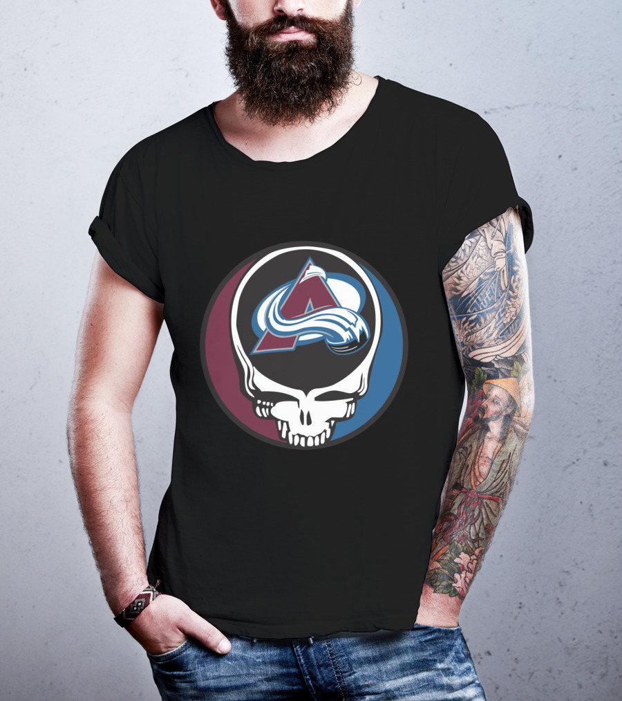 Colorado Avalanche Grateful Dead Steal Your Face Hockey Fan T-Shirt