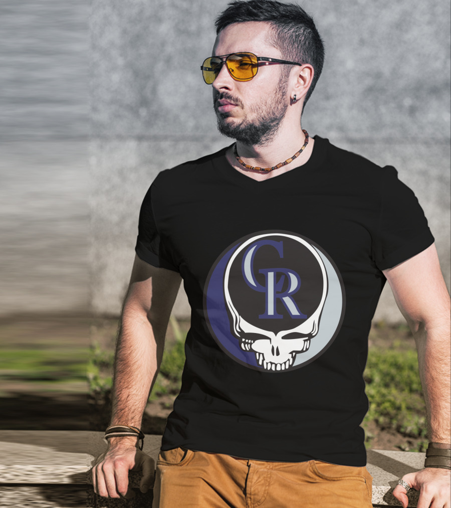 Grateful Dead Steal Your Face Colorado Rockies CR Logo Fusion T-Shirt