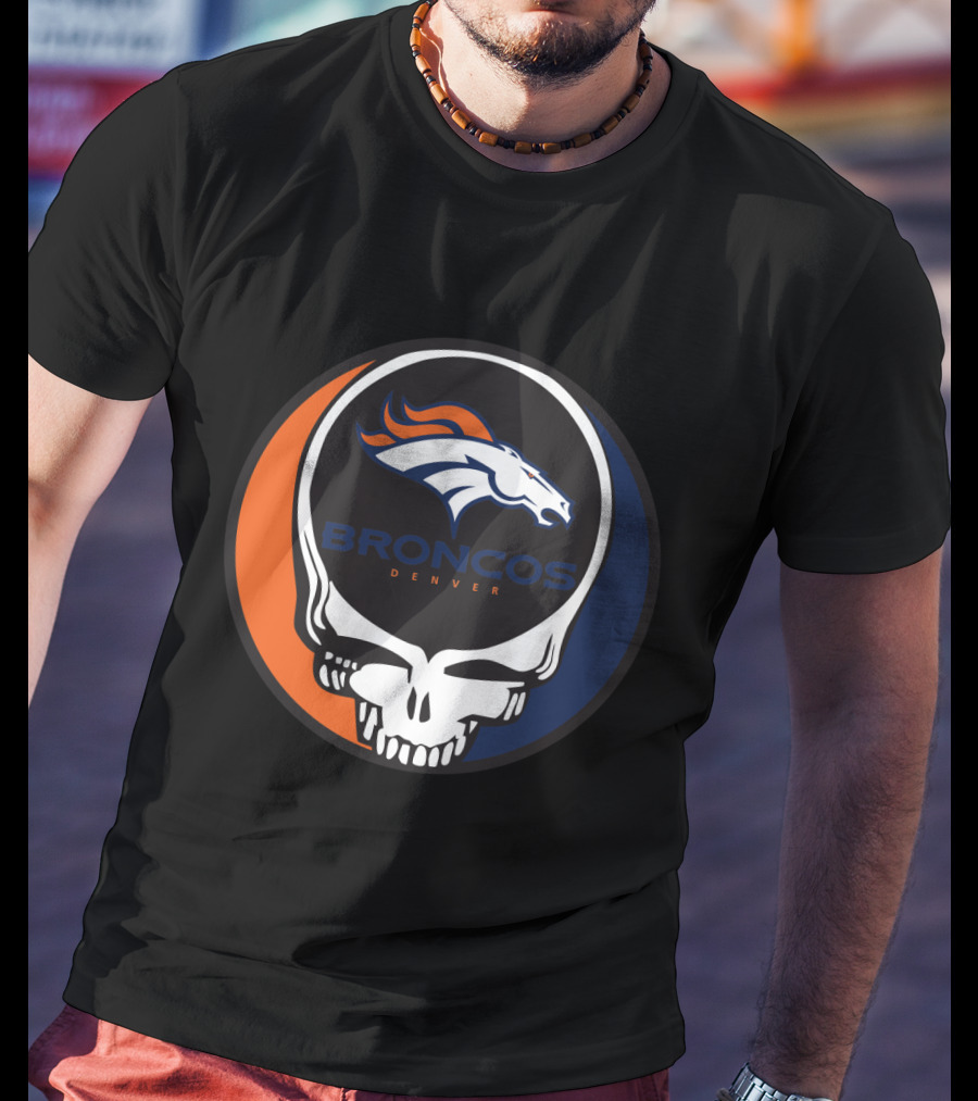 Grateful Dead Broncos Denver Skull T-Shirt