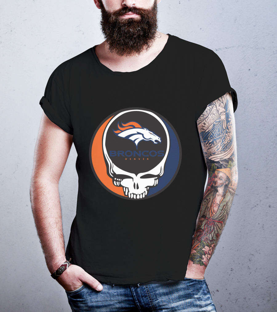 Grateful Dead Broncos Denver Skull T-Shirt