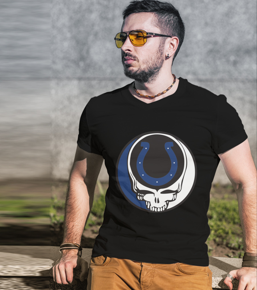 Grateful Dead Indianapolis Colts Skull T-Shirt
