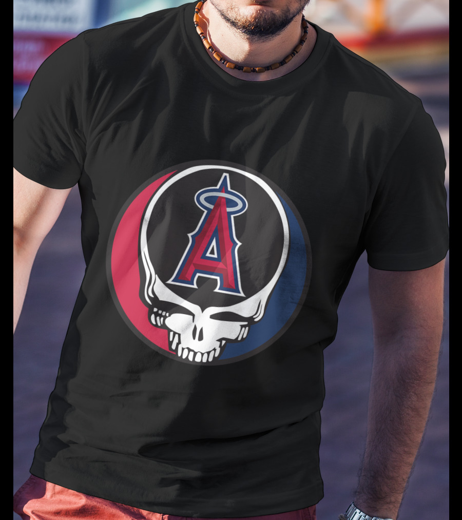 Los Angeles Angels Grateful Dead Skull Icon Logo For Fans T-Shirt