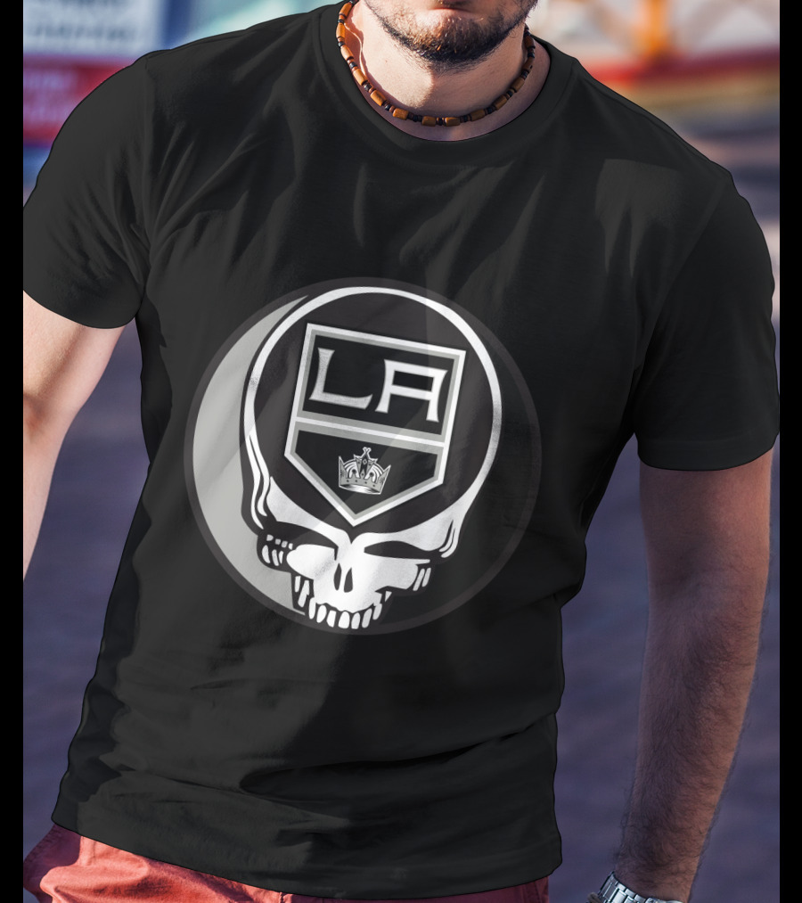 LA Kings And Grateful Dead Skull Graphic For Fans T-Shirt