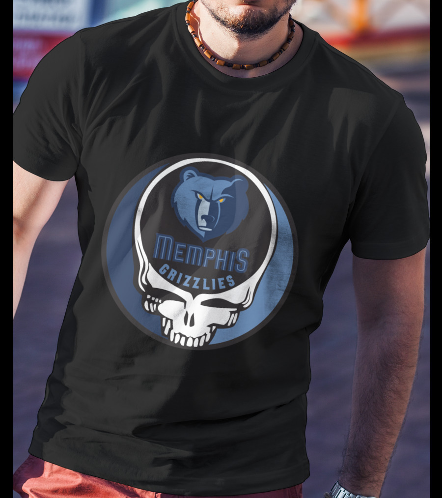 Memphis Grizzlies Steal Your Face Grateful Dead Mashup T-Shirt