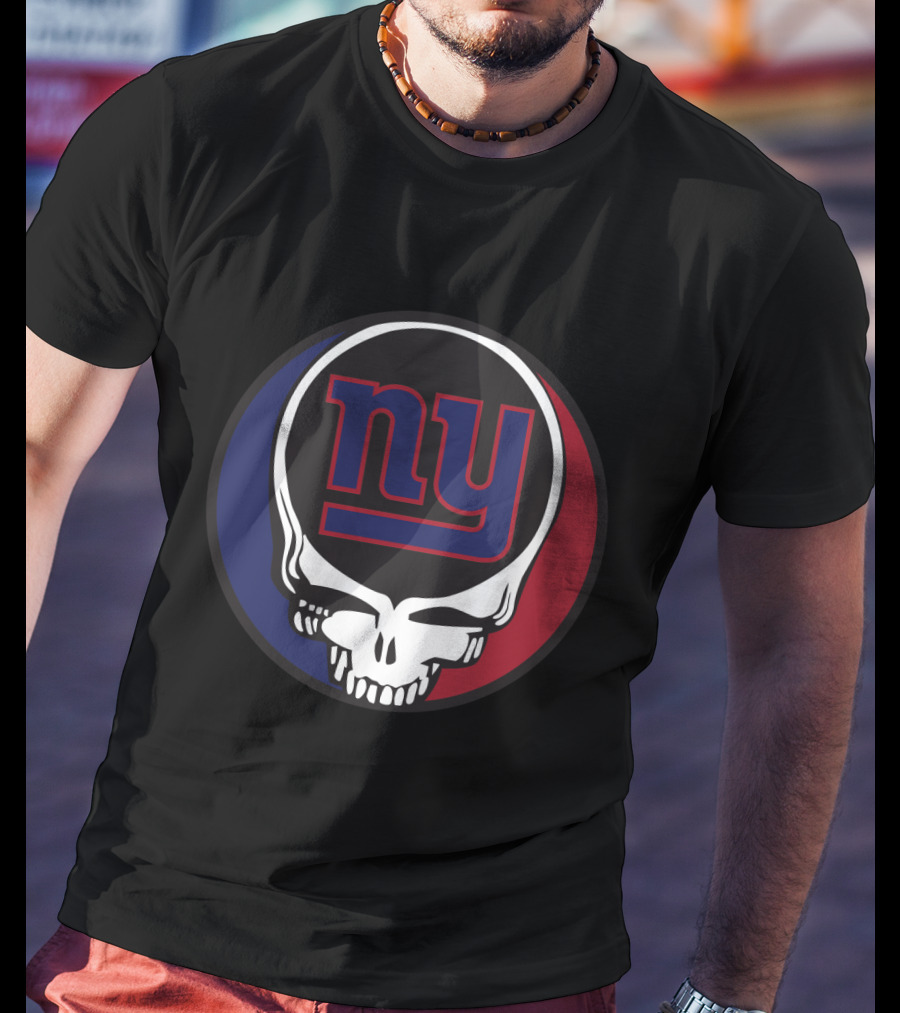 Grateful Dead New York Giants Skull Logo Fusion For Fans T-Shirt