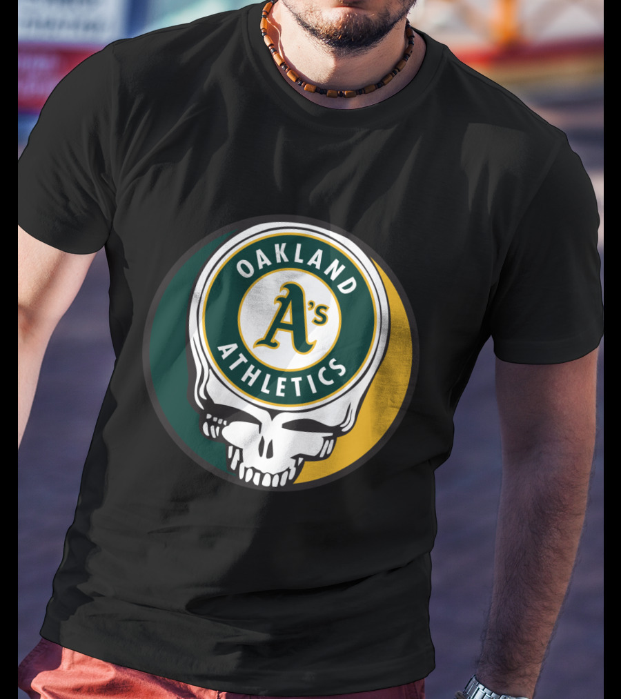 Oakland Athletics Skull Logo Grateful Dead Fan T-Shirt
