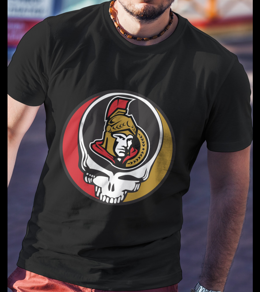 Ottawa Senators Fans Grateful Dead Skull T-Shirt