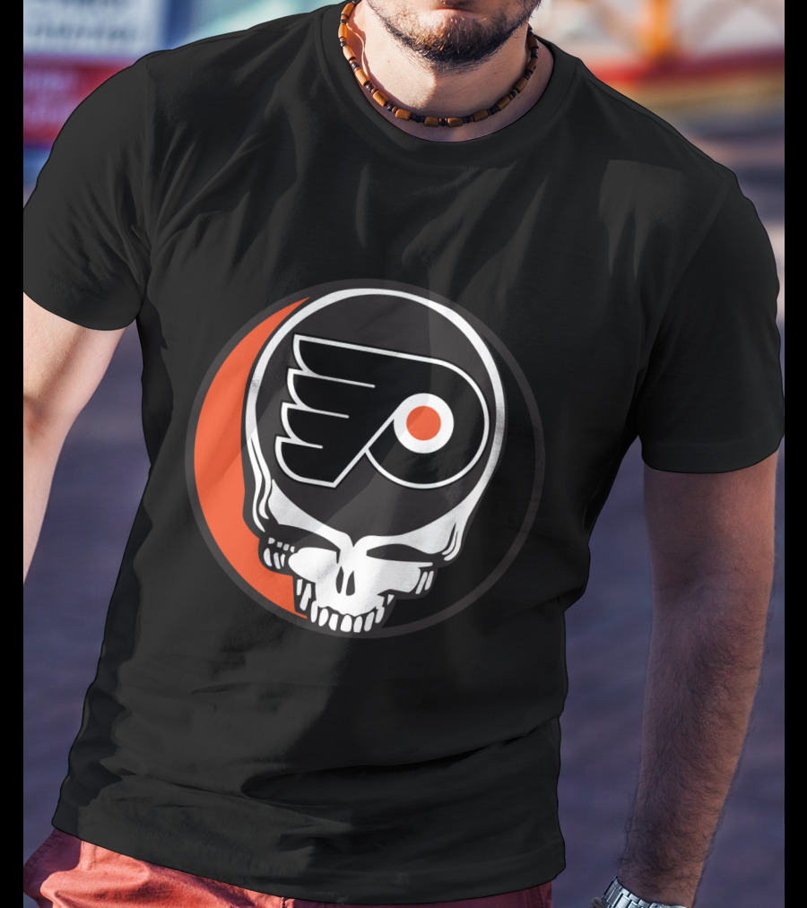 Philadelphia Flyers Grateful Dead Skull T-Shirt