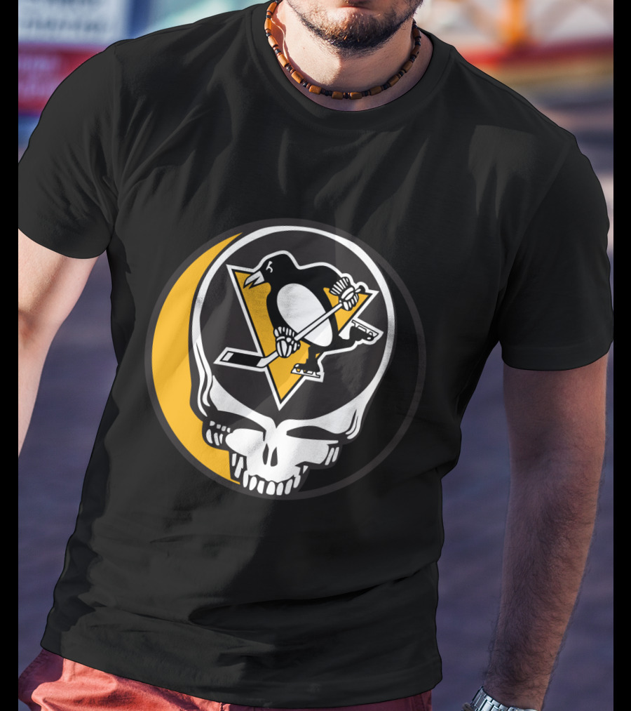 Pittsburgh Penguins And Grateful Dead Logo Mashup For Fans T-Shirt