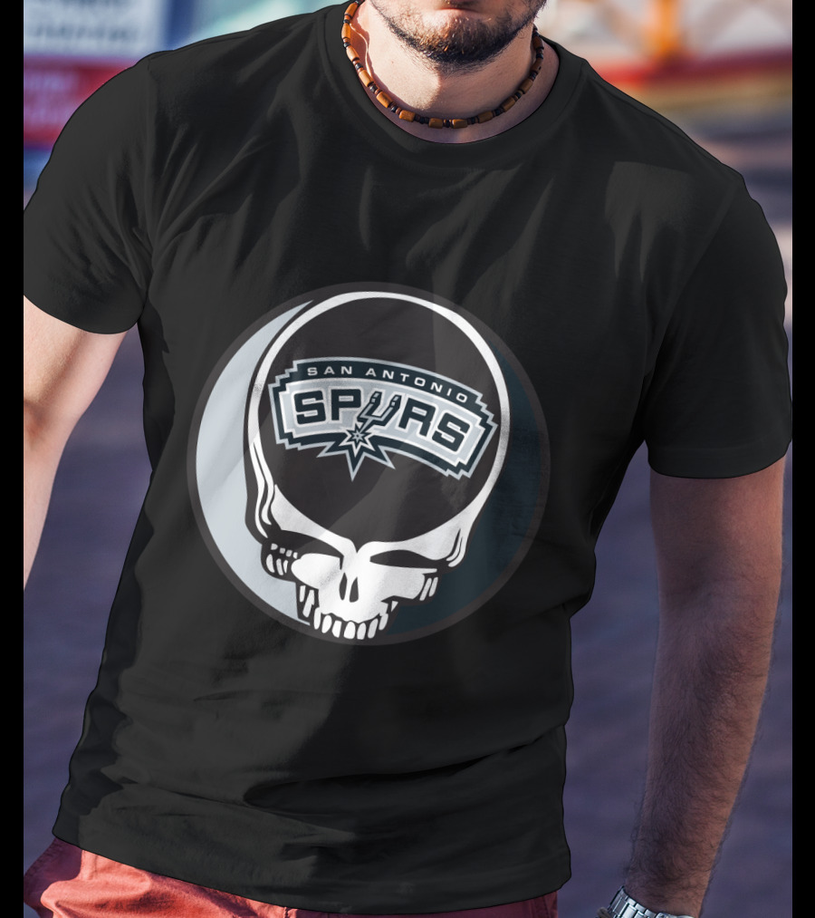 San Antonio Spurs Grateful Dead Skull T-Shirt
