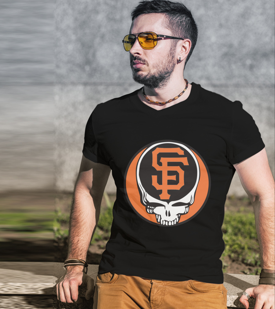 San Francisco Giants Grateful Dead Skull Logo Combo For Fans T-Shirt