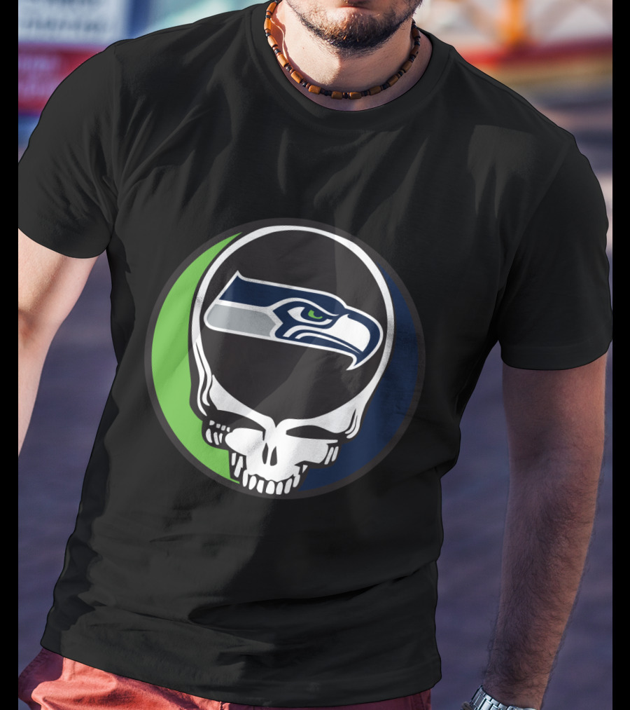 Grateful Dead Seattle Seahawks Skull T-Shirt