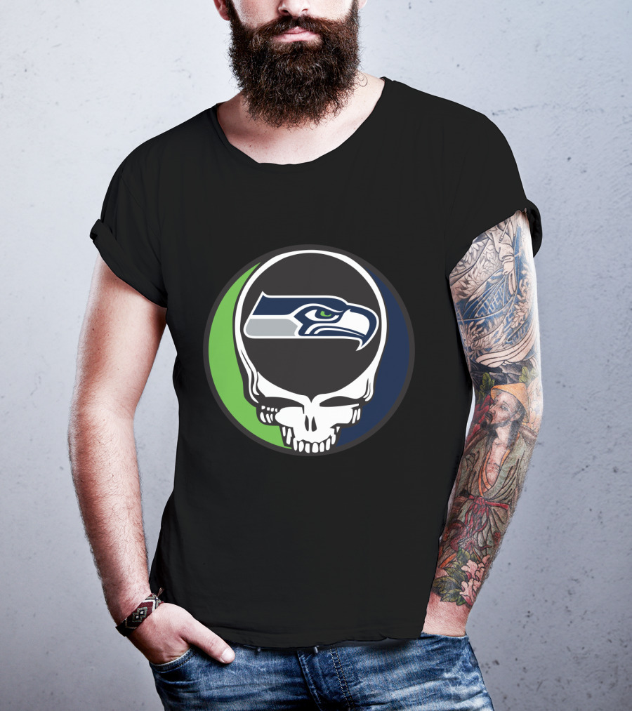 Grateful Dead Seattle Seahawks Skull T-Shirt