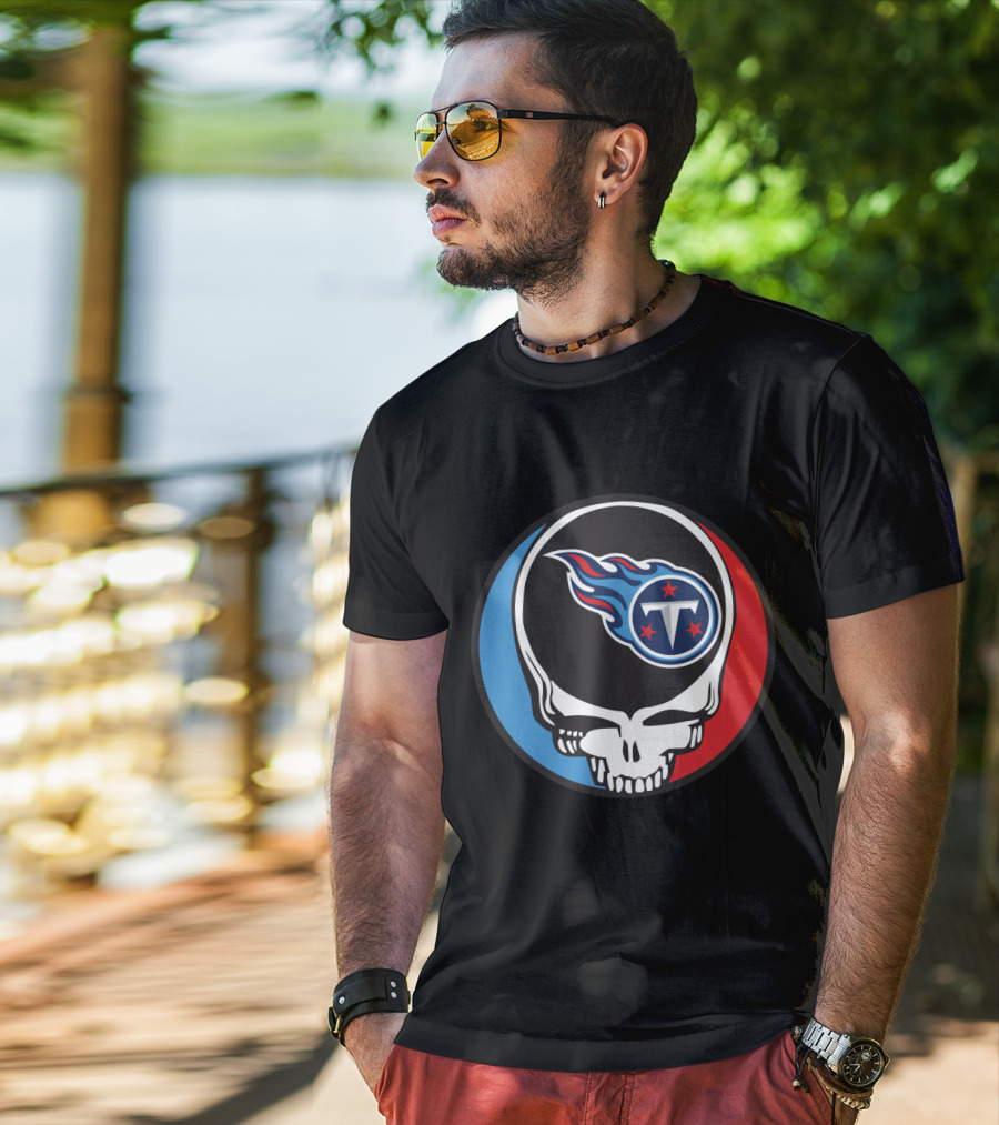 Grateful Dead Tennessee Titans Fan Skull T-Shirt