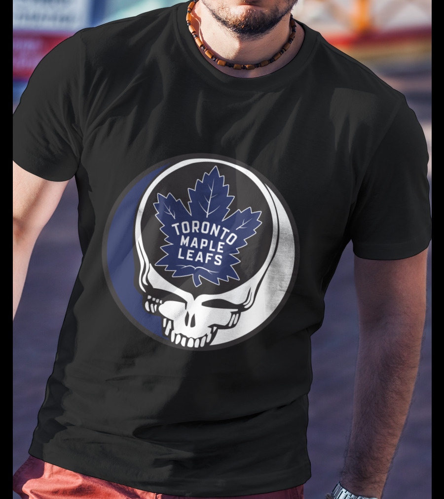 Toronto Maple Leafs Skull With Grateful Dead Style Leafs Fans T-Shirt