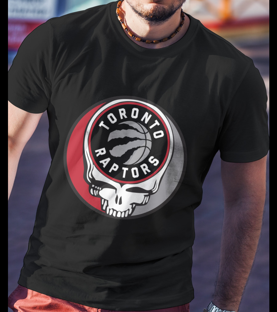 Toronto Raptors Grateful Dead Skull Basketball T-Shirt
