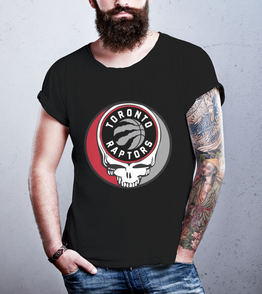 Toronto Raptors Grateful Dead Skull Basketball T-Shirt