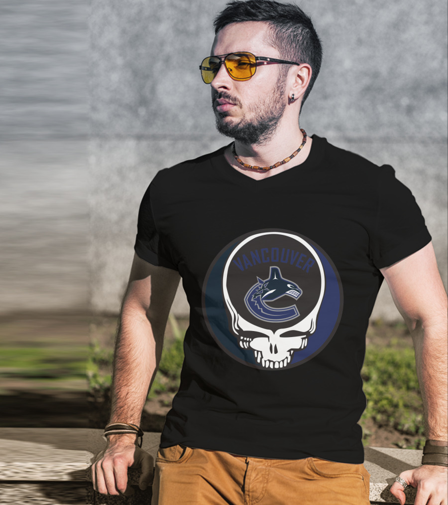 Vancouver Canucks Grateful Dead Steal Your Face Fan T-Shirt