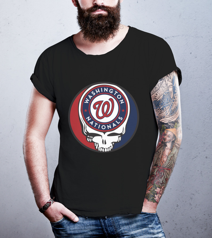 Washington Nationals Grateful Dead Fusion Skull T-Shirt
