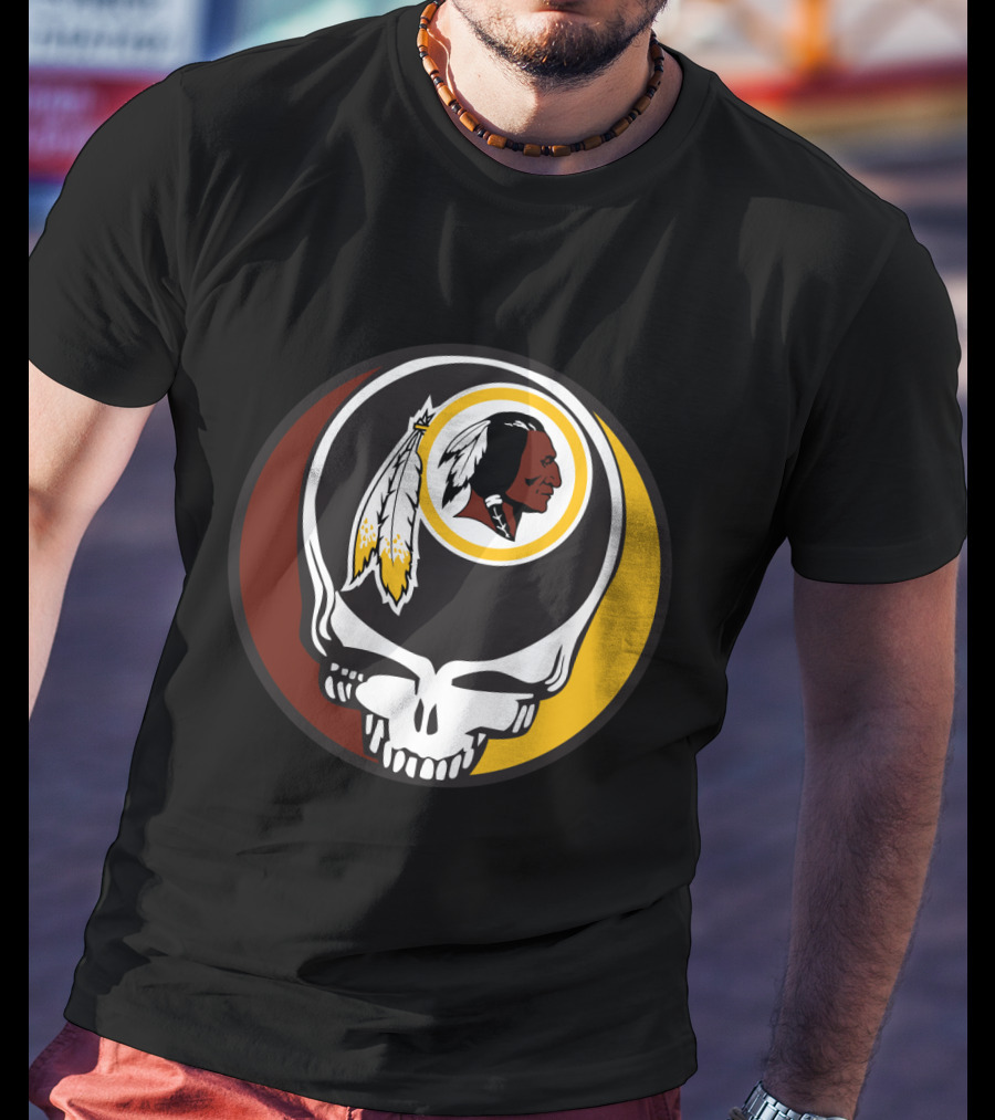 Grateful Dead And Washington Redskins Logo Fusion T-Shirt