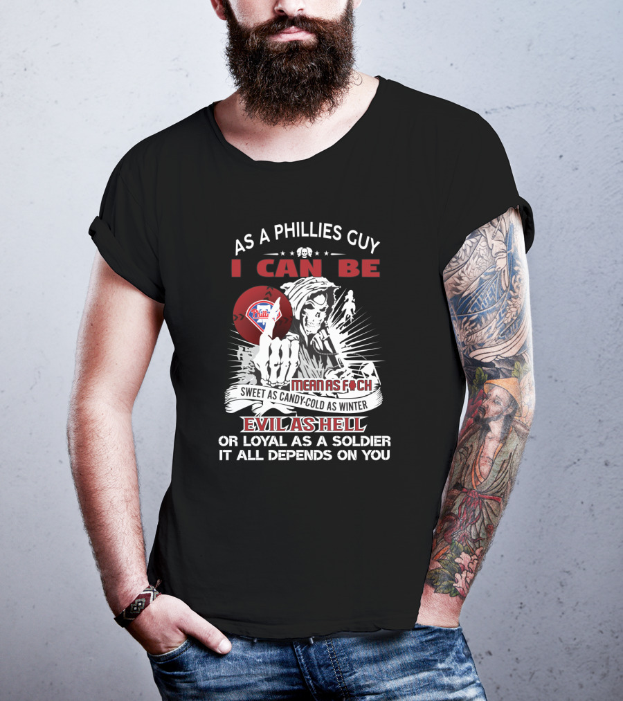 Philadelphia Phillies Grim Reaper Loyalty Depends On You Fan T-Shirt