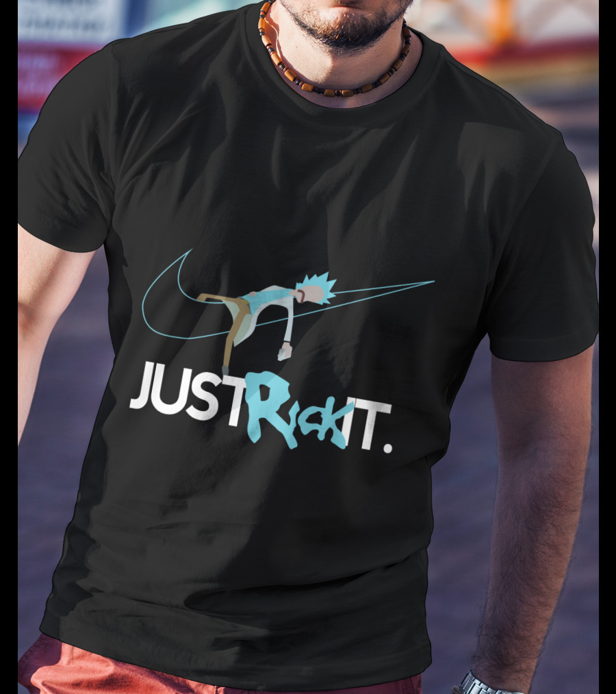 Rick And Morty Just Rick It Swoosh Spoof T-Shirt
