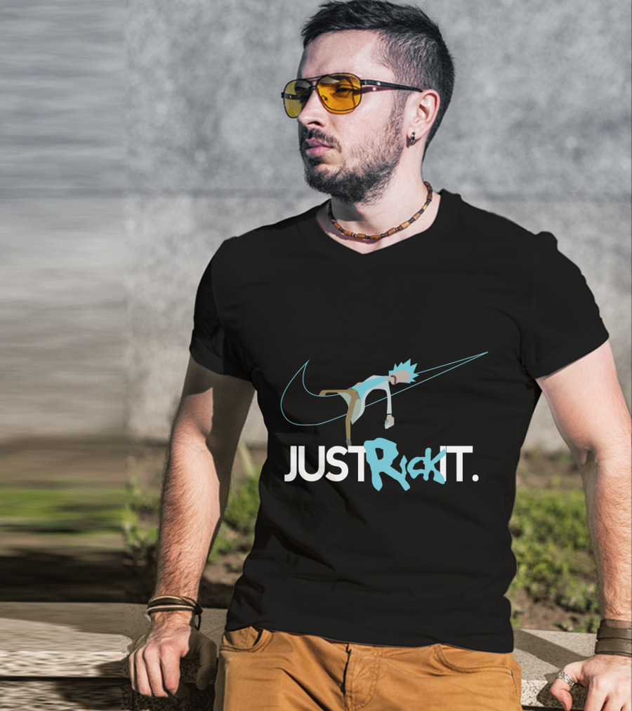 Rick And Morty Just Rick It Swoosh Spoof T-Shirt
