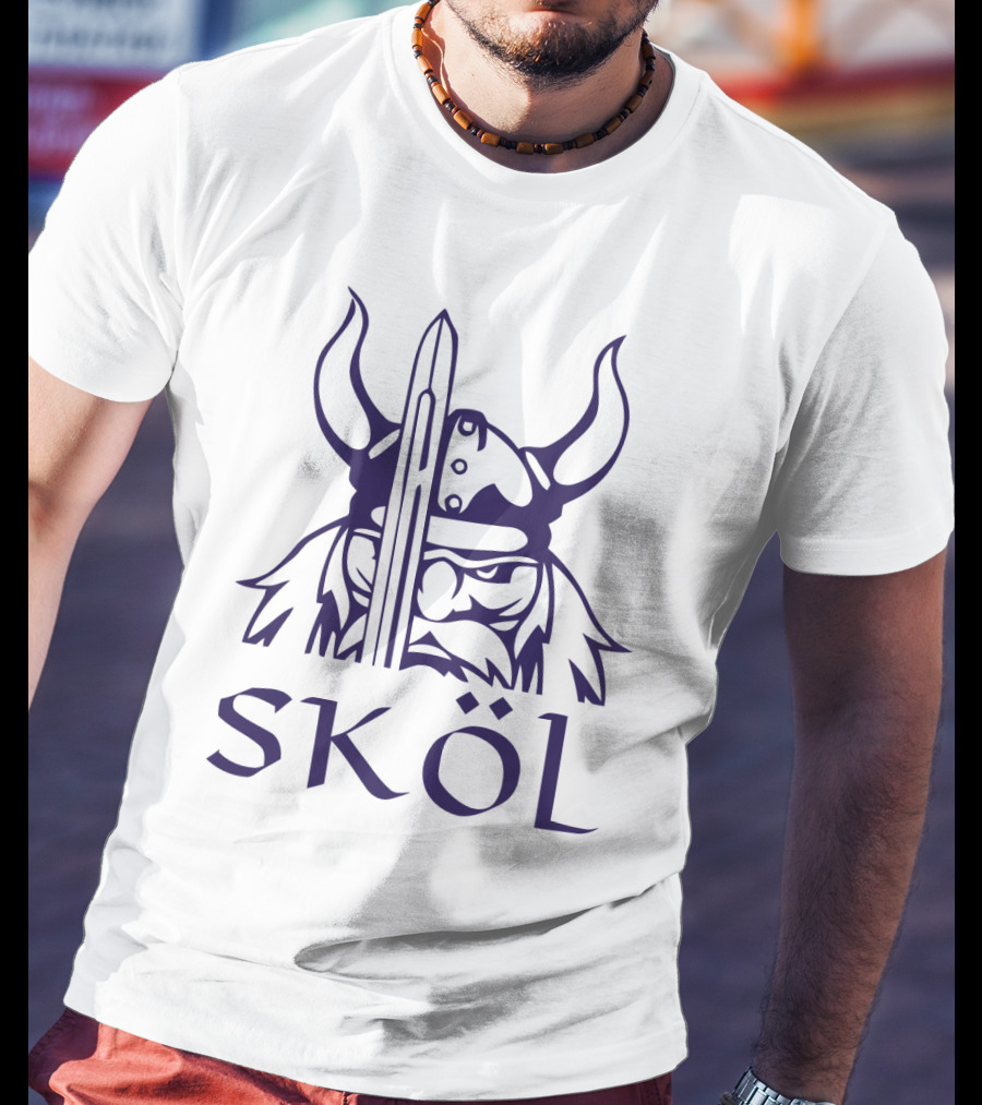 Skol Viking Helmet Nordic Scandinavian Warrior T-Shirt