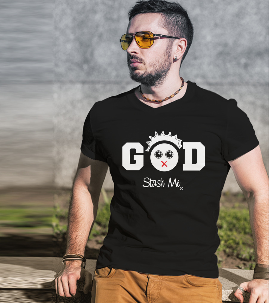 Stash Me God Icon With Crown And Circle Face T-Shirt