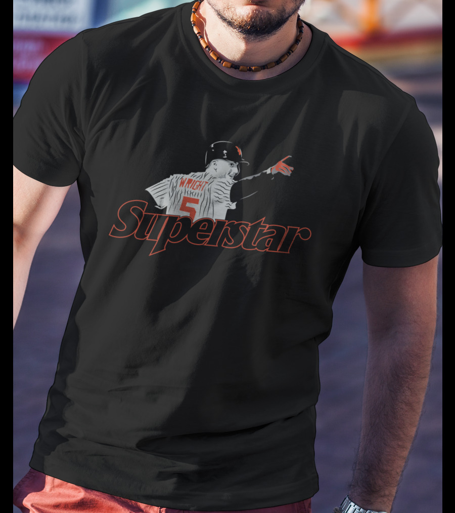 Superstar David Wright Number 5 Baseball T-Shirt
