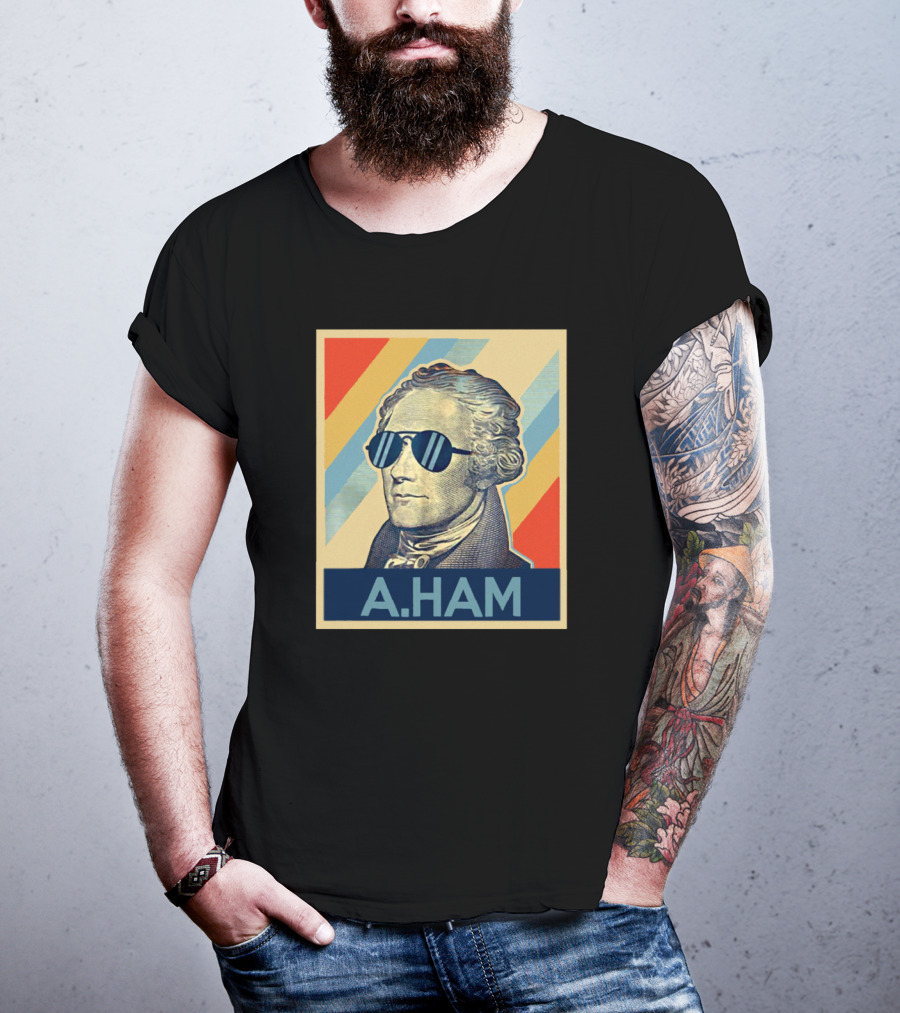 Alexander Hamilton A Ham Pop Art Sunglasses T-Shirt