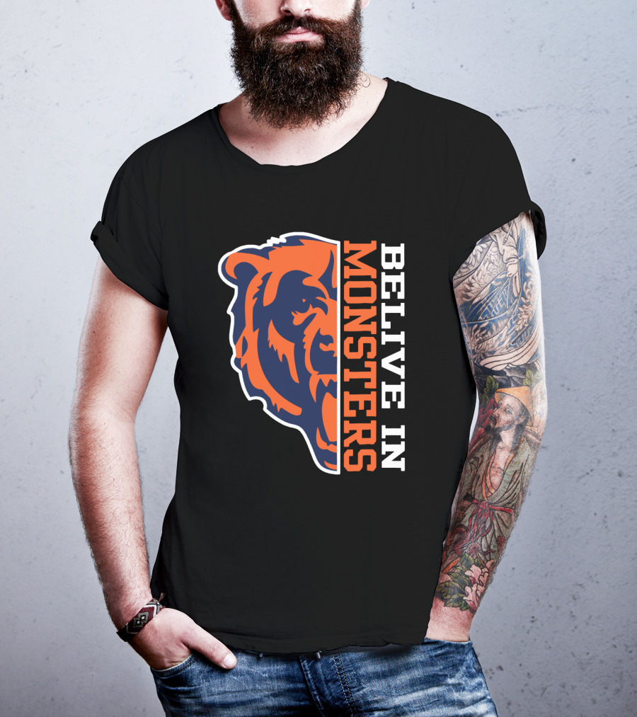 Belive In Monsters Bear For Chicago Fans T-Shirt