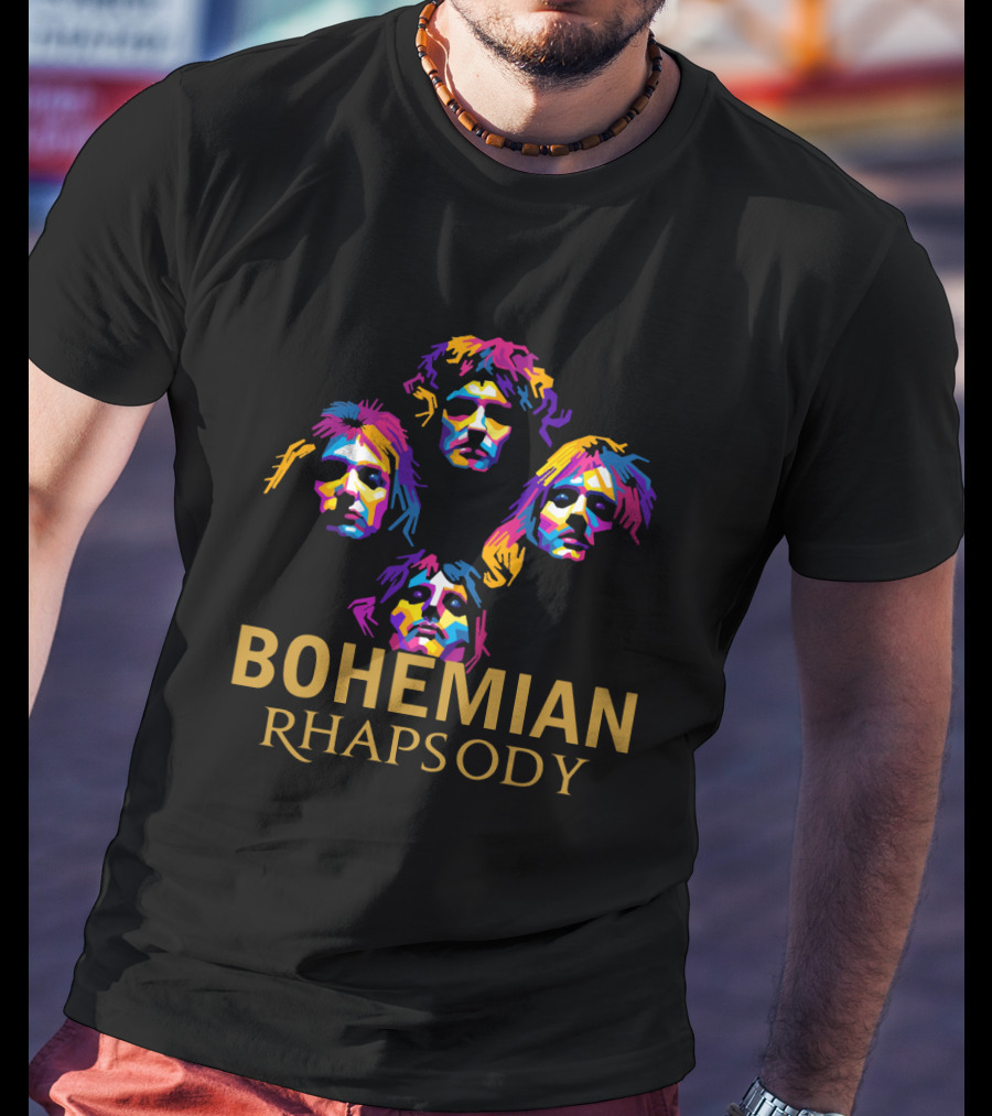 Bohemian Rhapsody Colorful Faces T-Shirt