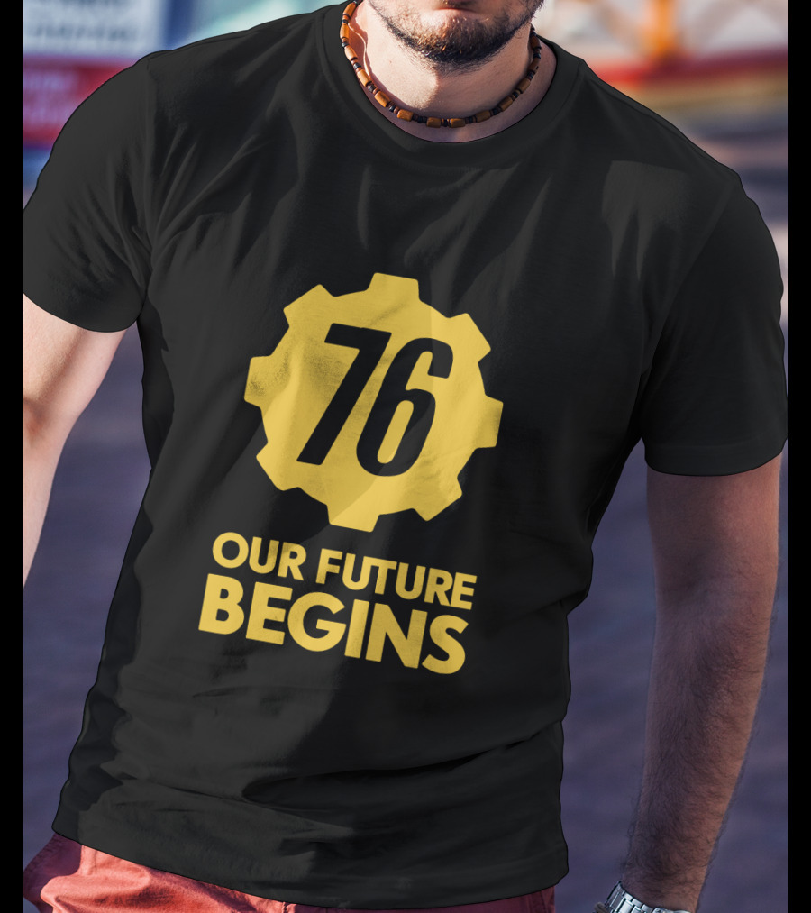 Fallout 76 Vault-Tec Gear Logo Our Future Begins T-Shirt