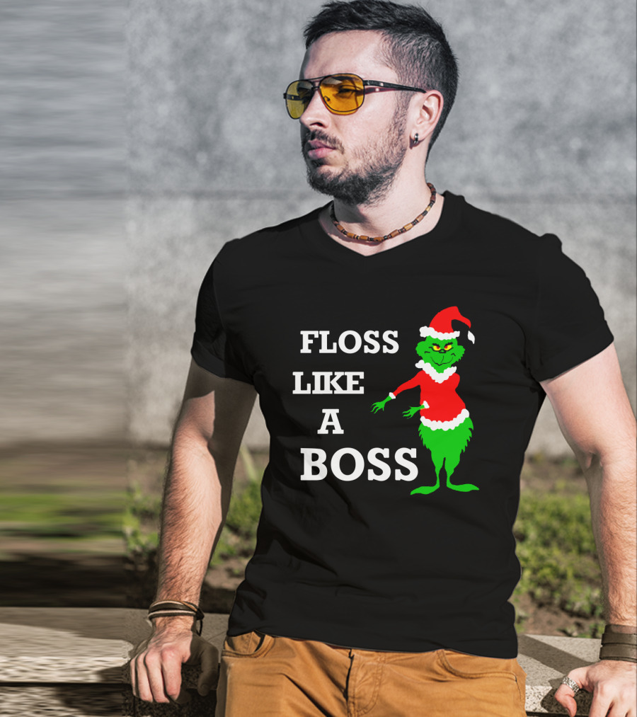 Floss Like A Boss Santa Grinch Dance T-Shirt
