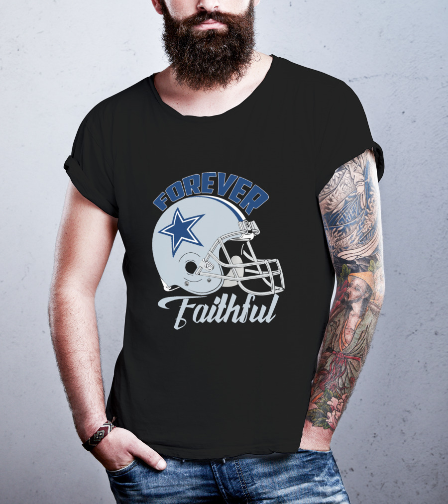 Forever Faithful Dallas Cowboy Helmet Star T-Shirt
