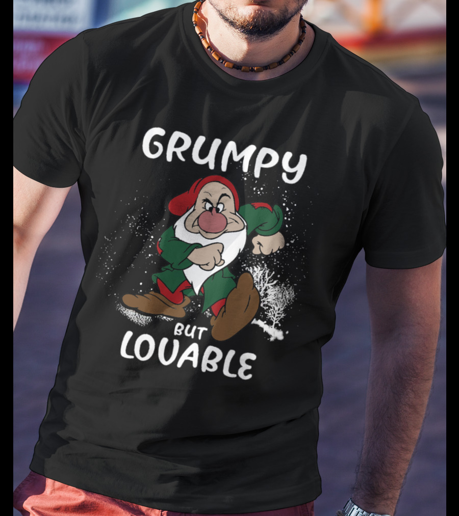 Grumpy But Lovable Snow White Character Punching Action T-Shirt